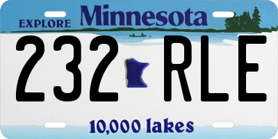 MN license plate 232RLE