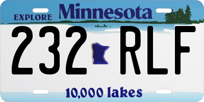 MN license plate 232RLF