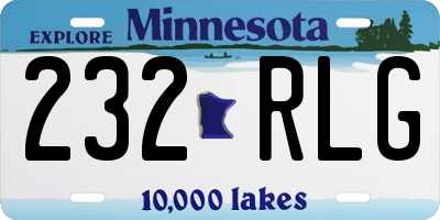 MN license plate 232RLG
