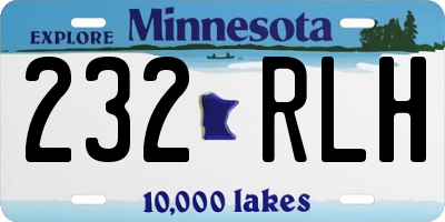 MN license plate 232RLH