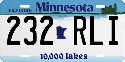MN license plate 232RLI