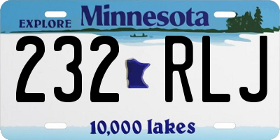 MN license plate 232RLJ