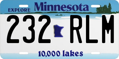 MN license plate 232RLM