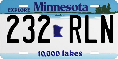 MN license plate 232RLN