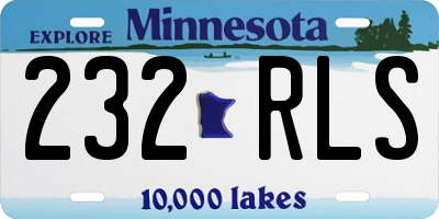 MN license plate 232RLS