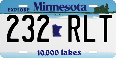 MN license plate 232RLT