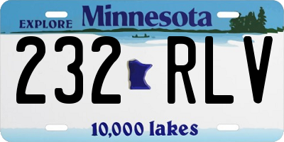 MN license plate 232RLV