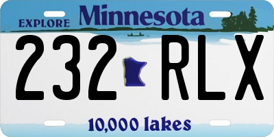 MN license plate 232RLX