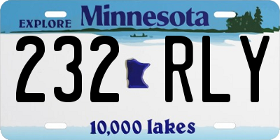 MN license plate 232RLY