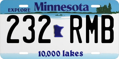 MN license plate 232RMB