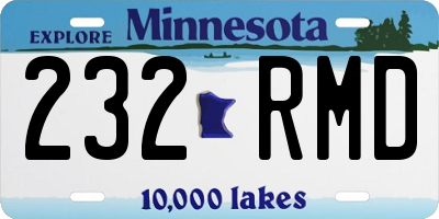 MN license plate 232RMD