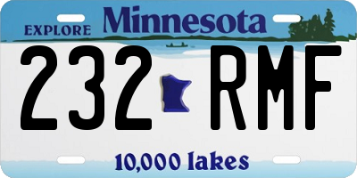 MN license plate 232RMF