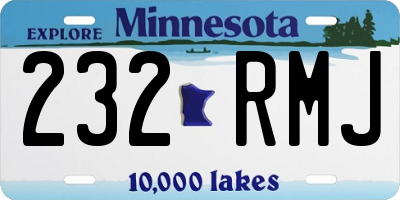 MN license plate 232RMJ