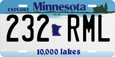 MN license plate 232RML