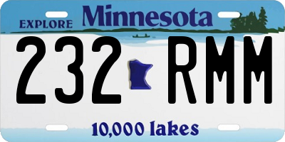 MN license plate 232RMM