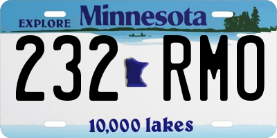 MN license plate 232RMO