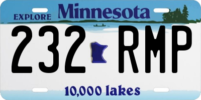 MN license plate 232RMP