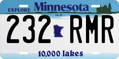 MN license plate 232RMR