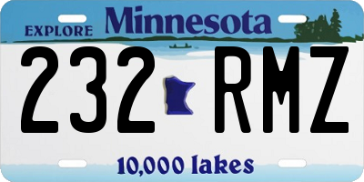 MN license plate 232RMZ