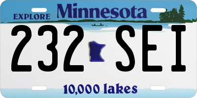 MN license plate 232SEI