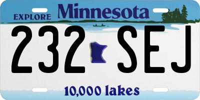 MN license plate 232SEJ