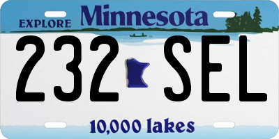 MN license plate 232SEL