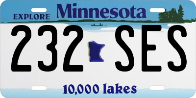 MN license plate 232SES