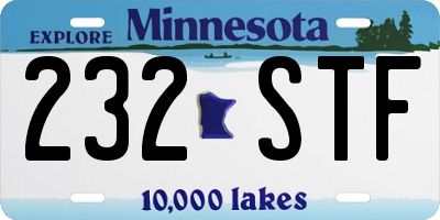 MN license plate 232STF