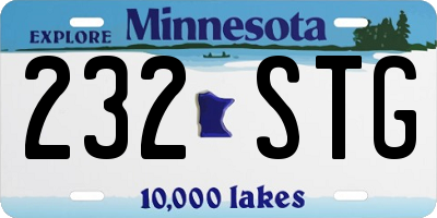 MN license plate 232STG