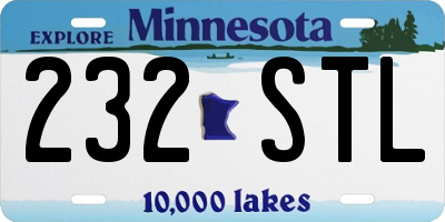 MN license plate 232STL