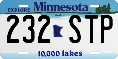 MN license plate 232STP
