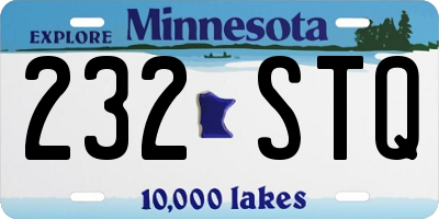 MN license plate 232STQ
