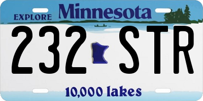 MN license plate 232STR