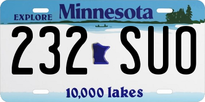 MN license plate 232SUO