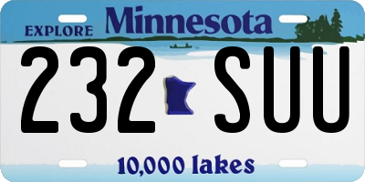 MN license plate 232SUU