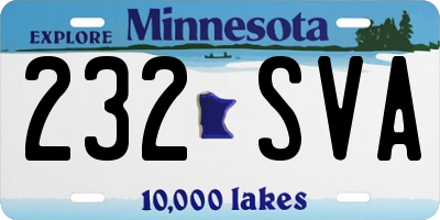 MN license plate 232SVA