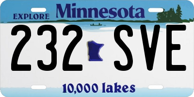 MN license plate 232SVE