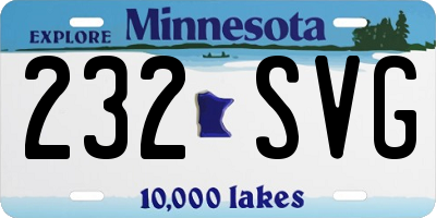 MN license plate 232SVG