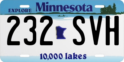 MN license plate 232SVH
