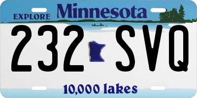 MN license plate 232SVQ