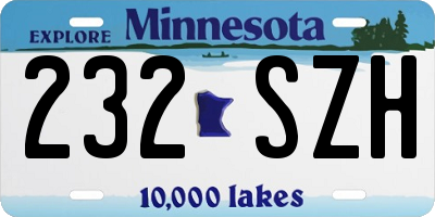 MN license plate 232SZH