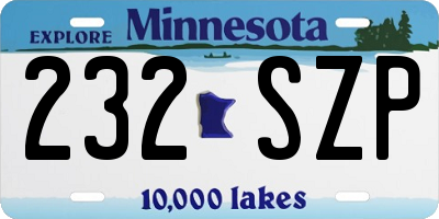 MN license plate 232SZP