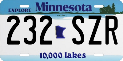 MN license plate 232SZR