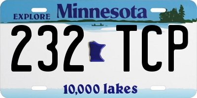 MN license plate 232TCP