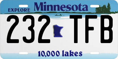 MN license plate 232TFB