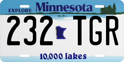MN license plate 232TGR