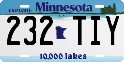MN license plate 232TIY