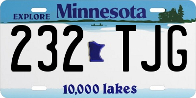MN license plate 232TJG
