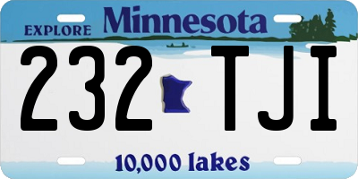 MN license plate 232TJI