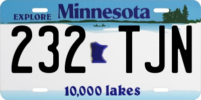 MN license plate 232TJN